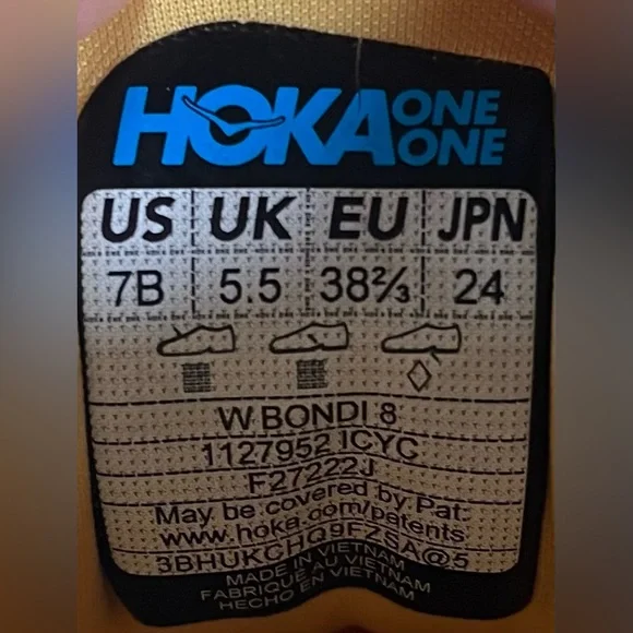 Hoka One One Bondi 8 REFLECTIVE Womens Size 7 Running Shoes Sneakers Orange - Picture 12 of 13